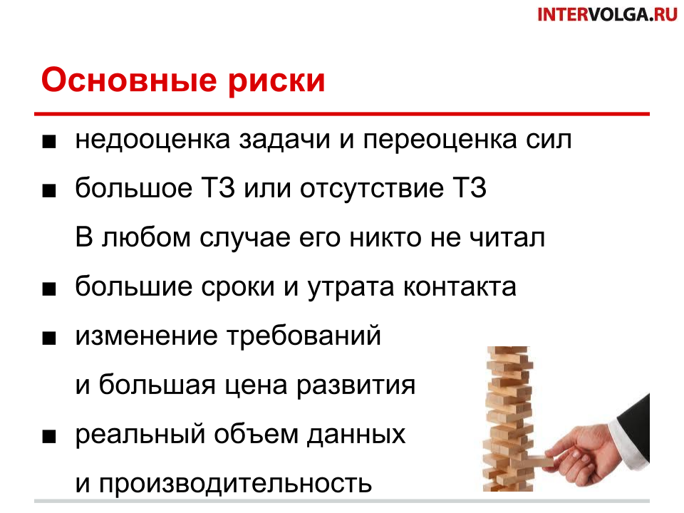 основные риски большого проекта основные риски большого проекта