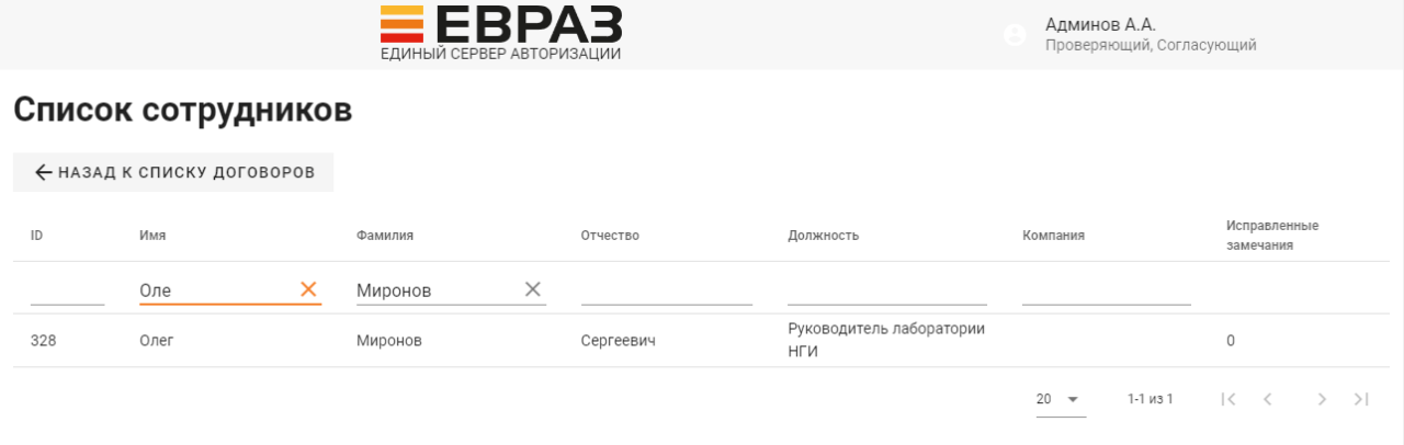 Поиск по сотруднику Поиск по сотруднику