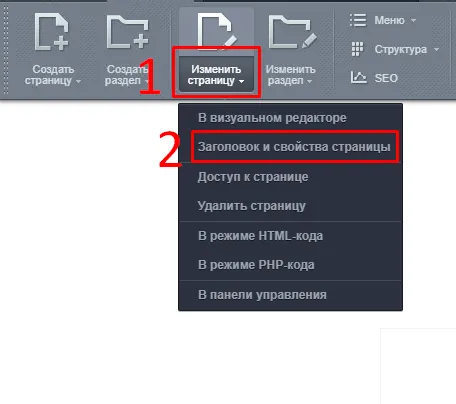 Изменение Заголовков и свойств страницы через Публичную часть