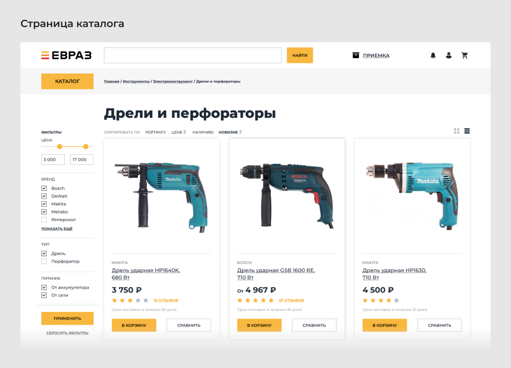 Каталог товаров внутреннего маркетплейса Каталог товаров